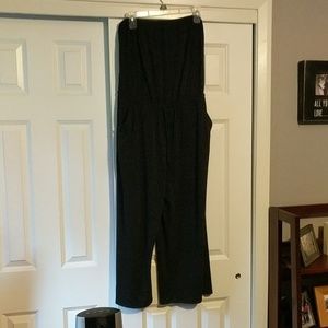 Black strapless Express jumpsuit